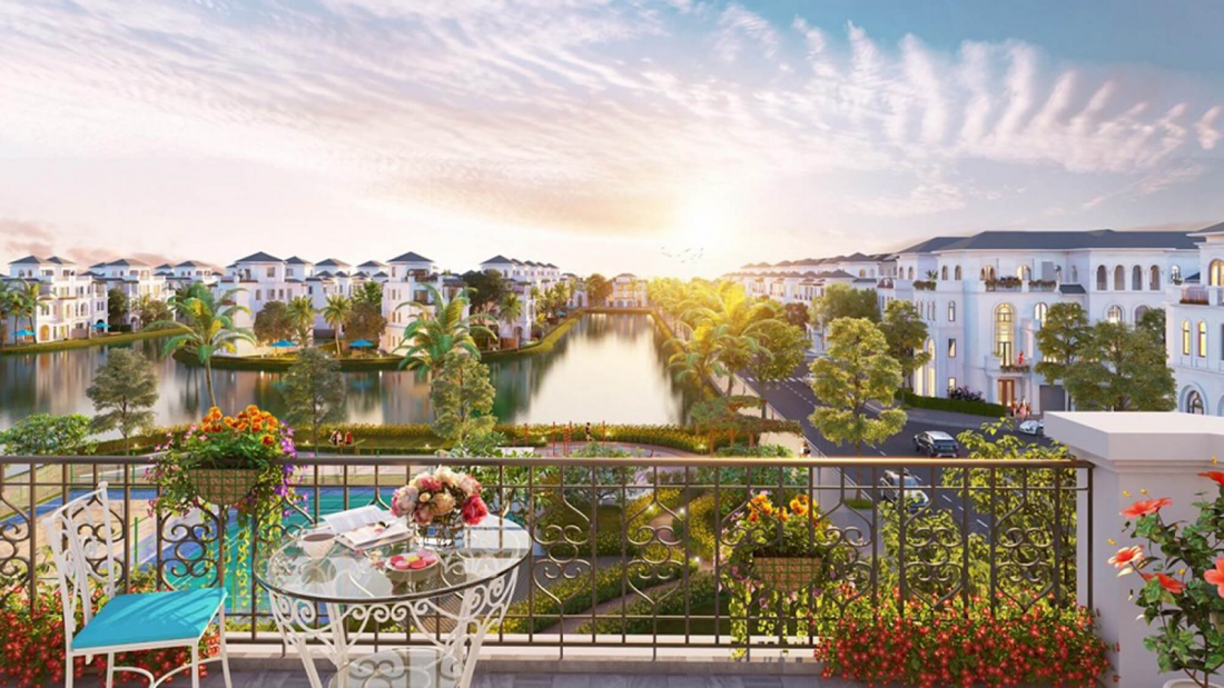 Hình ảnh phối cảnh nội khu Phân khu Cọ Xanh - Vinhomes Ocean Park 2 The Empire