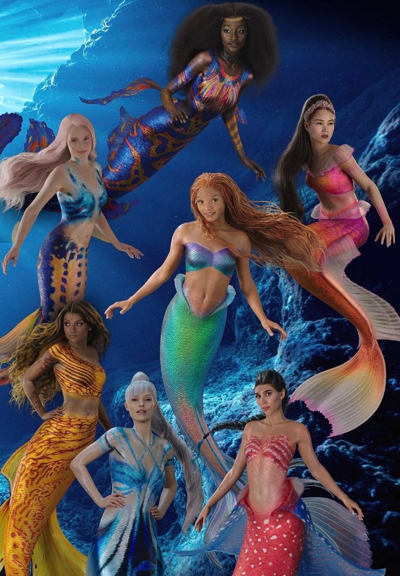 'The Little Mermaid' công bố tạo hình của 7 chị em nhà Ariel.
