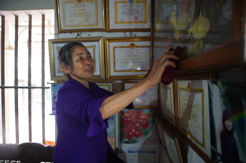 Bà Hưởng, mẹ của vận động viên Nguyễn Thị Oanh.
