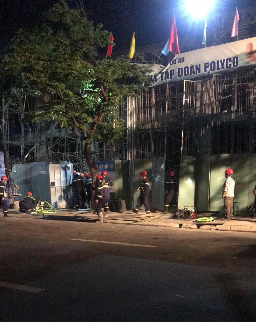 Hiện trường vụ việc sập giàn giáo khiến 5 người thương vong tại Đà Nẵng.