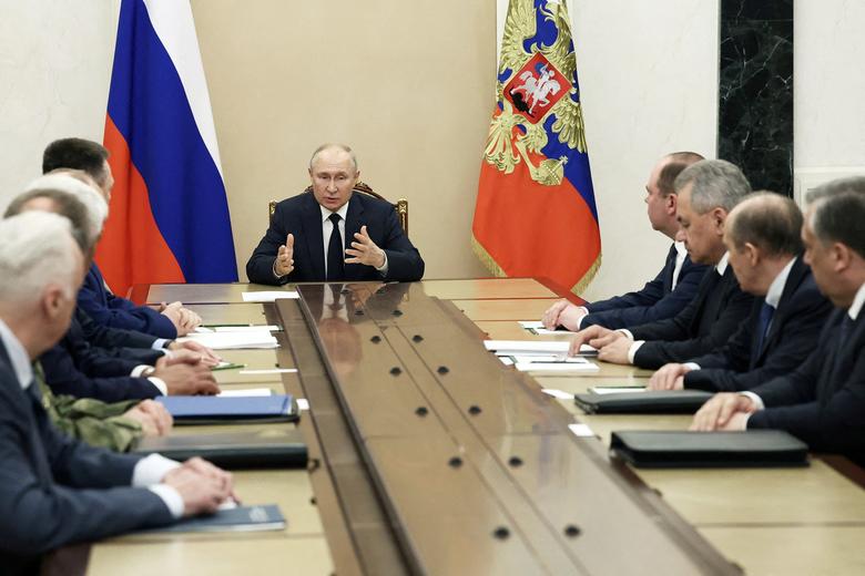 Tổng thống Nga Vladimir Putin tổ chức một cuộc họp với những người đứng đầu cơ quan an ninh Nga tại Moscow (Nga). (Ảnh: Sputnik/Valery Sharifulin)