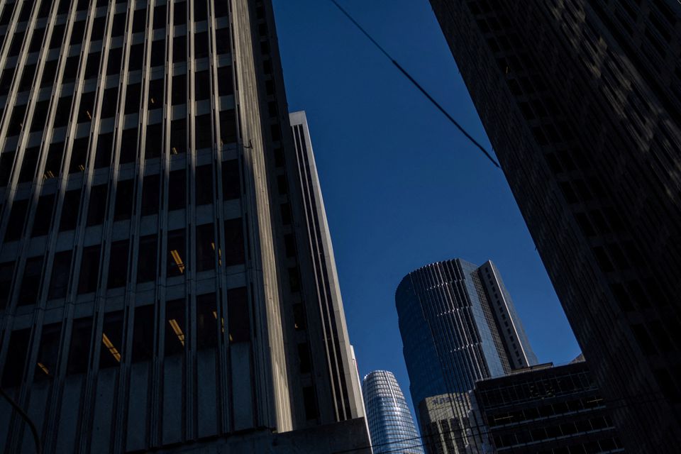 Các tòa nhà văn phòng ở trung tâm thành phố San Francisco (Mỹ). (Ảnh: REUTERS/Carlos Barria/File Photo)
