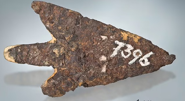 Đầu mũi tên 3.000 năm tuổi. (Ảnh: New York Post)
