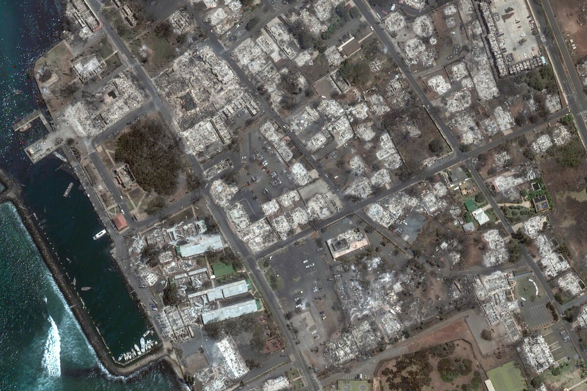 Hình ảnh từ vệ tinh của Maxar Tech.