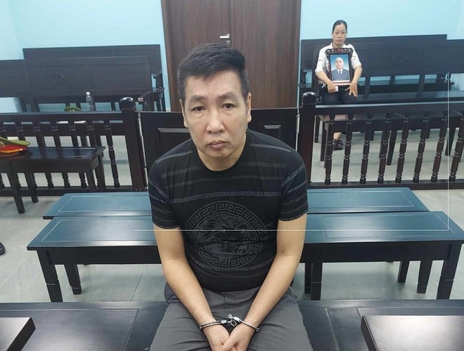 Bị cáo Vũ Thanh Sơn tại phiên tòa. (Ảnh: CAHN)