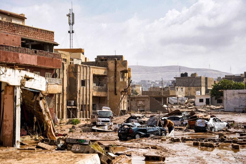 Trận lũ lụt đã xóa sổ nhiều nhà cửa ở miền Đông Libya. (Ảnh: Al Jazeera)