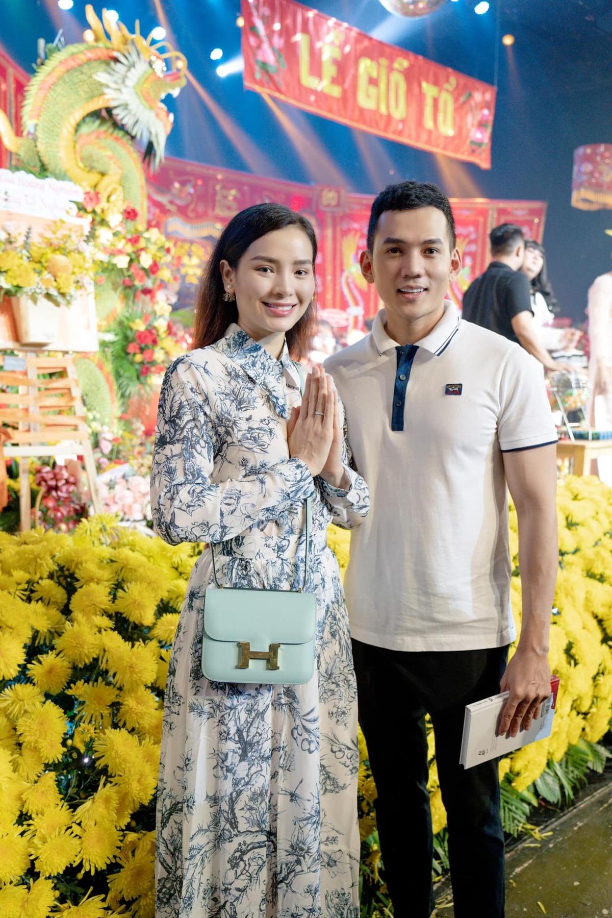 Diễn viên Lý Bình và bà xã Jolie Phương Trinh.