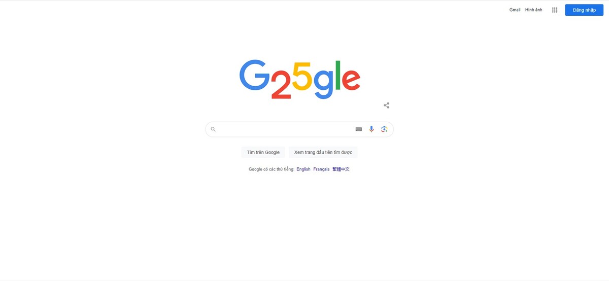 Google Doodle mừng sinh nhật thứ 25 của Google.