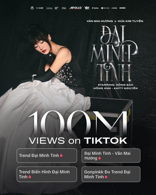 Văn Mai Hương khoe thành tích đạt 100 triệu view trên TikTok.