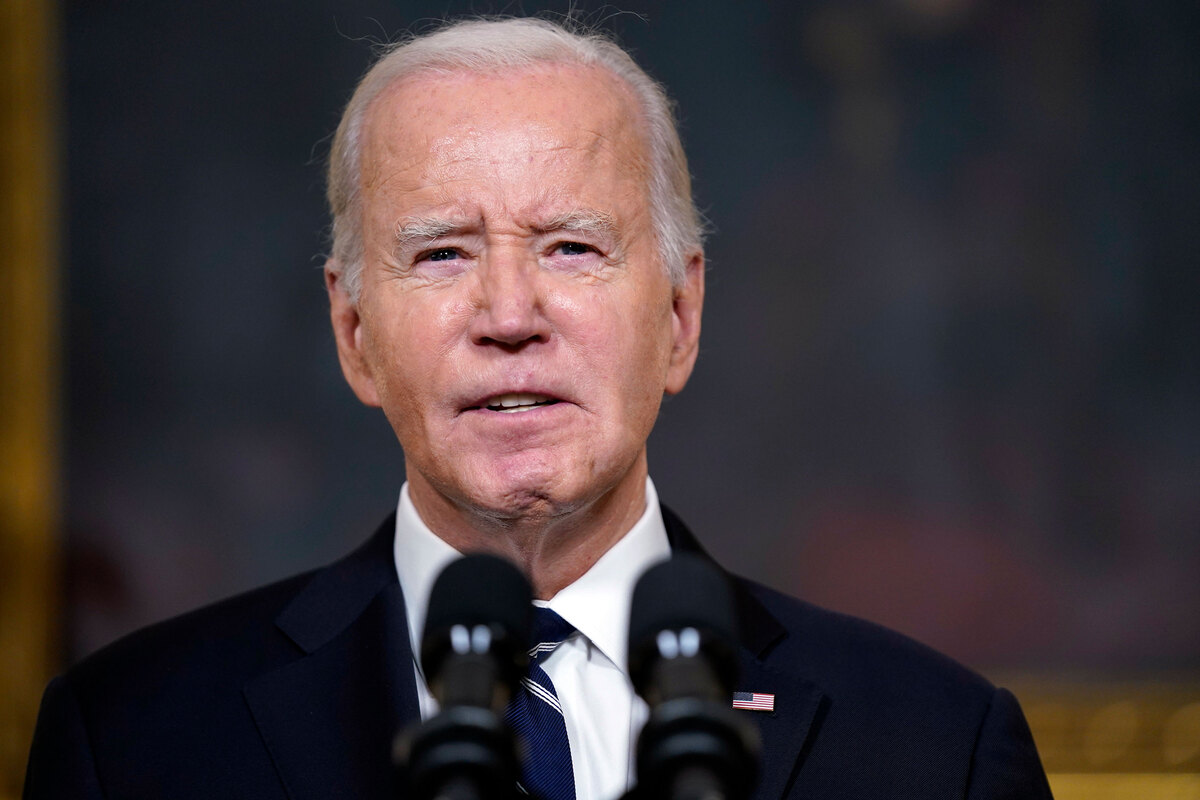 Tổng thống Mỹ Joe Biden phát biểu tại Nhà Trắng. (Ảnh: Evan Vucci/AP)