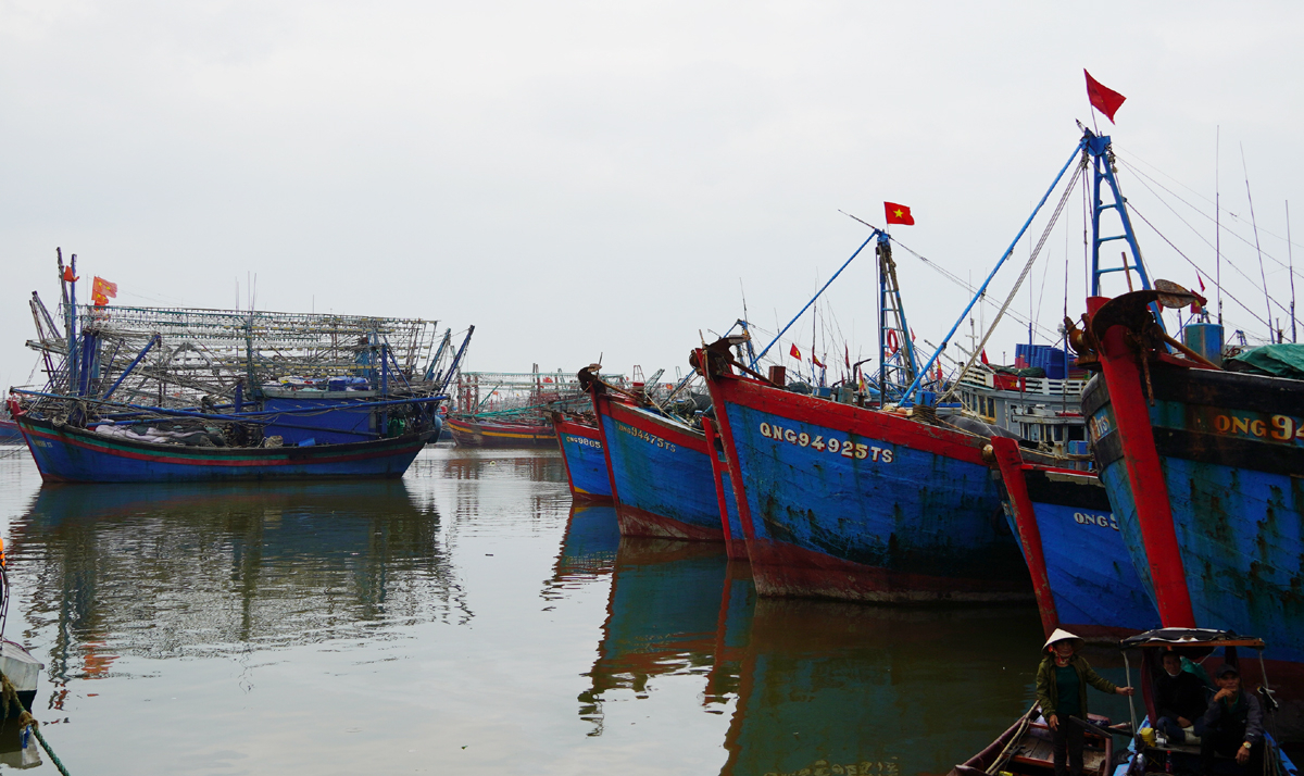 Khu neo đậu tránh trú bão tàu cá cửa Gianh đủ sức chứa 450 tàu thuyền. (Ảnh: UBND tỉnh Quảng Bình)