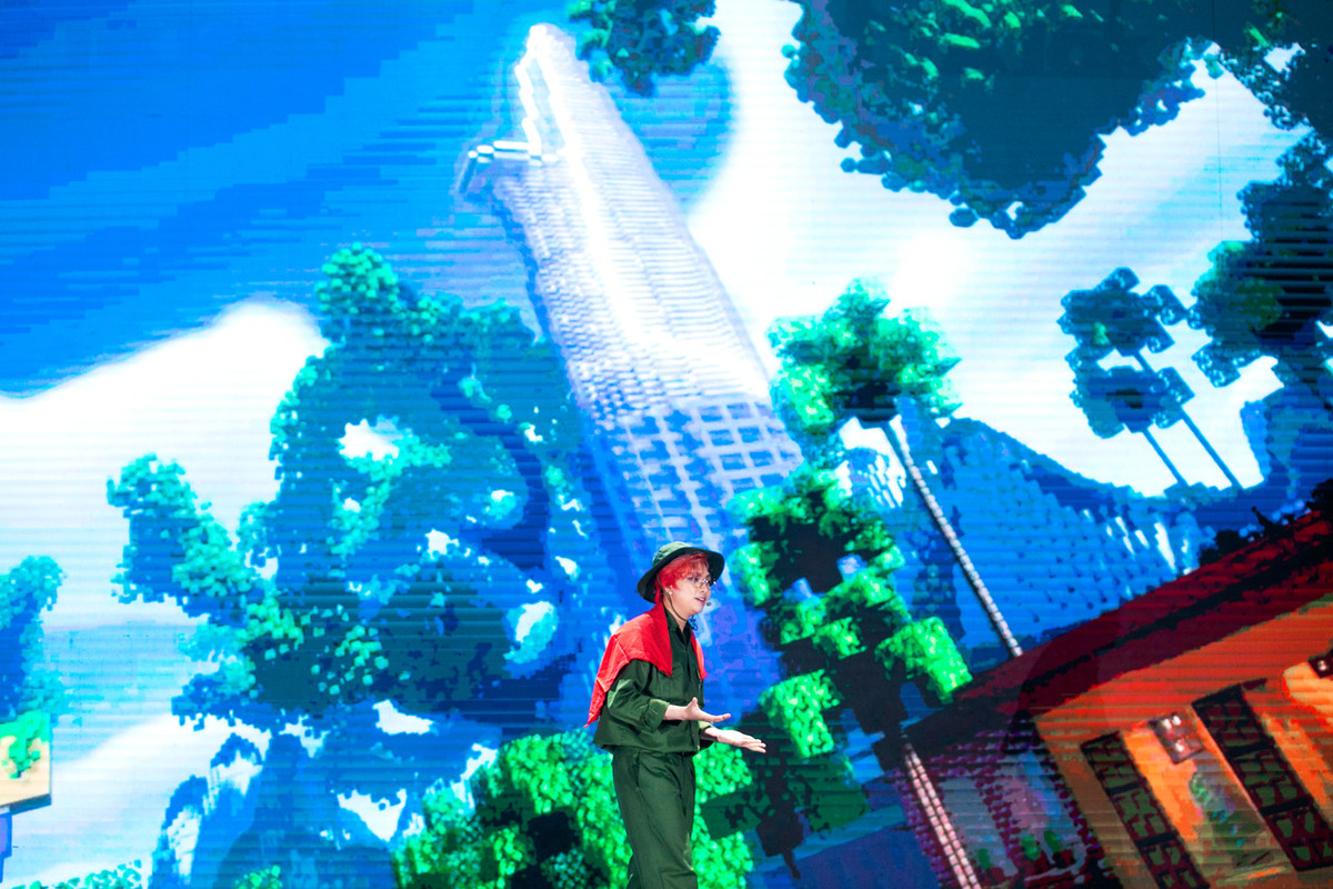 Một góc Sài Gòn được Kairon khéo léo tái hiện trong trò chơi Minecraft