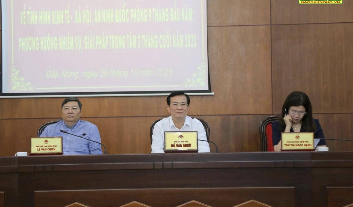 Cuộc họp báo do UBND tỉnh Đắk Nông tổ chức. Ảnh Báo Đắk Nông.