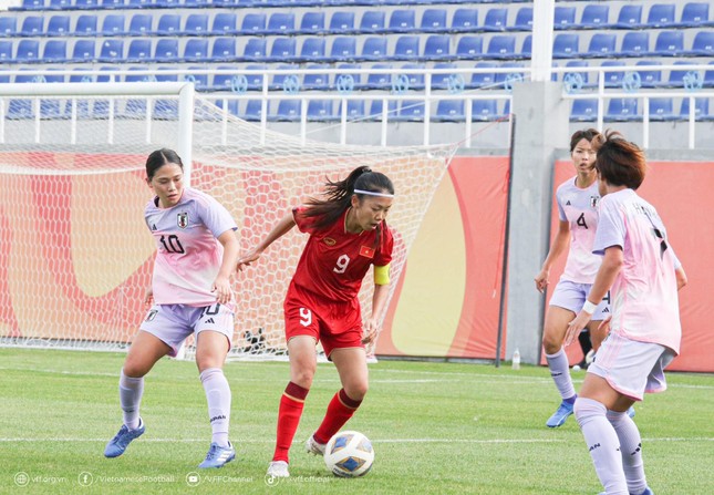 Đội tuyển nữ Việt Nam không thể tạo bất ngờ trước Nhật Bản. (Ảnh: VFF)