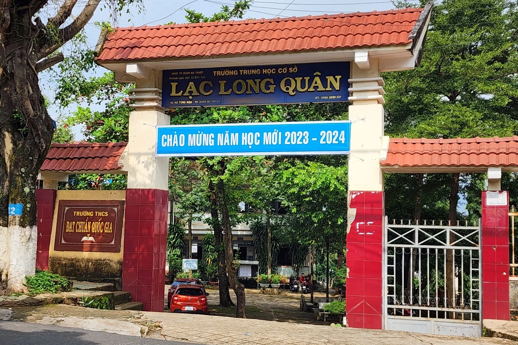 Trường THCS Lạc Long Quân (tỉnh Đắk Lắk). (Ảnh: Facebook)