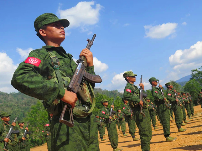 Lực lượng Quân đội Arakan (AA) ở vùng dân tộc thiểu số của Myanmar. (Ảnh: Stimson)