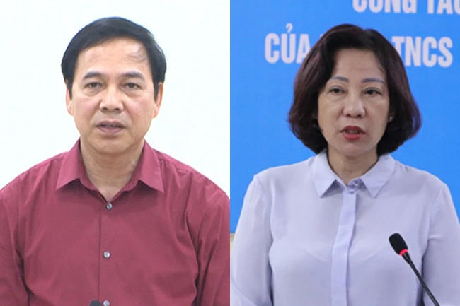 Phó Chủ tịch UBND tỉnh Quảng Ninh, ông Đặng Huy Hậu và bà Vũ Thị Thu Thủy.    