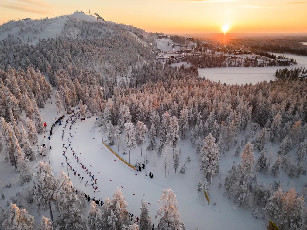 Quang cảnh địa điểm tổ chức Giải vô địch trượt tuyết xuyên quốc gia FIS ở Ruka (Phần Lan). (Ảnh: Federico Modica/NordicFocus/Getty Images)