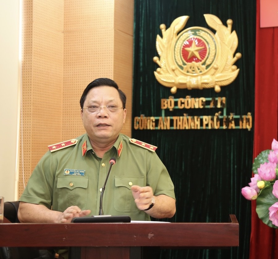 Giám đốc Công an TP Hà Nội Nguyễn Hải Trung. (Ảnh: BCA)