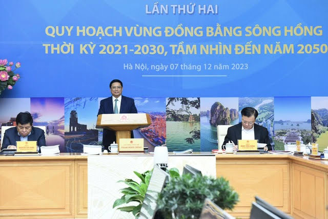 Hội nghị lần thứ hai với chủ đề về quy hoạch vùng ĐBSH thời kỳ 2021-2030, tầm nhìn đến năm 2050 (Ảnh: VGP).
