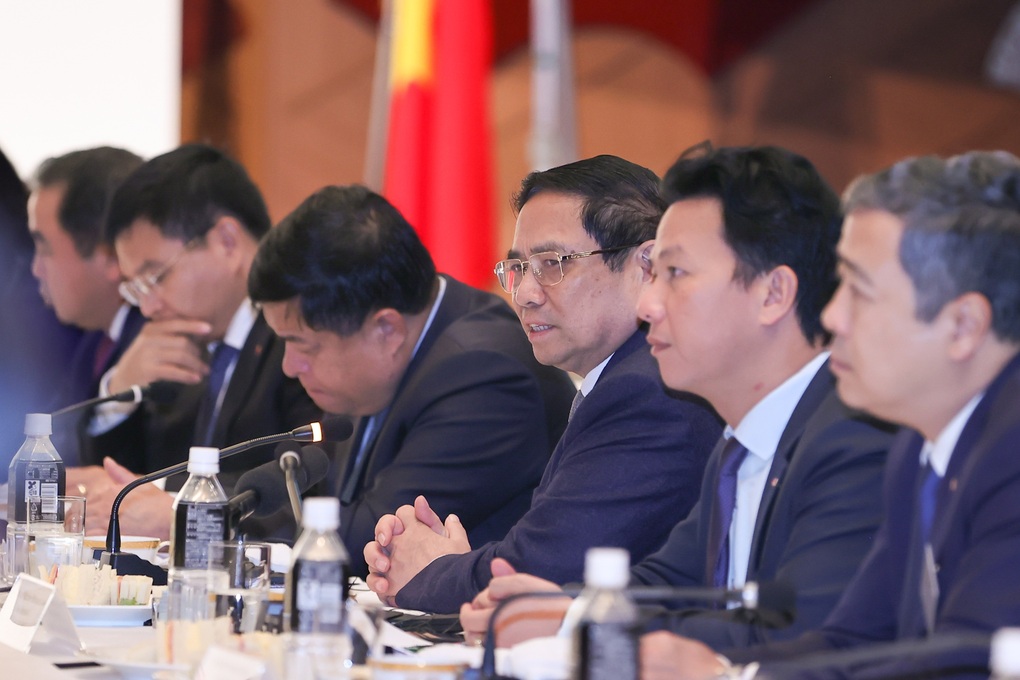 Thủ tướng Phạm Minh Chính tham dự tọa đàm với các tập đoàn kinh tế hàng đầu của Nhật Bản (Ảnh: Đoàn Bắc).