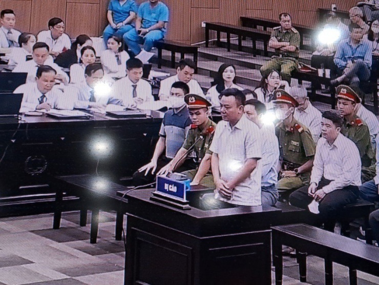 Bị cáo Tuấn tại phiên tòa sơ thẩm.