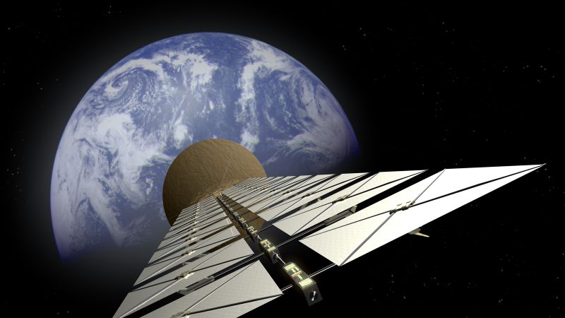 Mô phỏng vệ tinh năng lượng mặt trời ngoài không gian. (Ảnh: ESA)