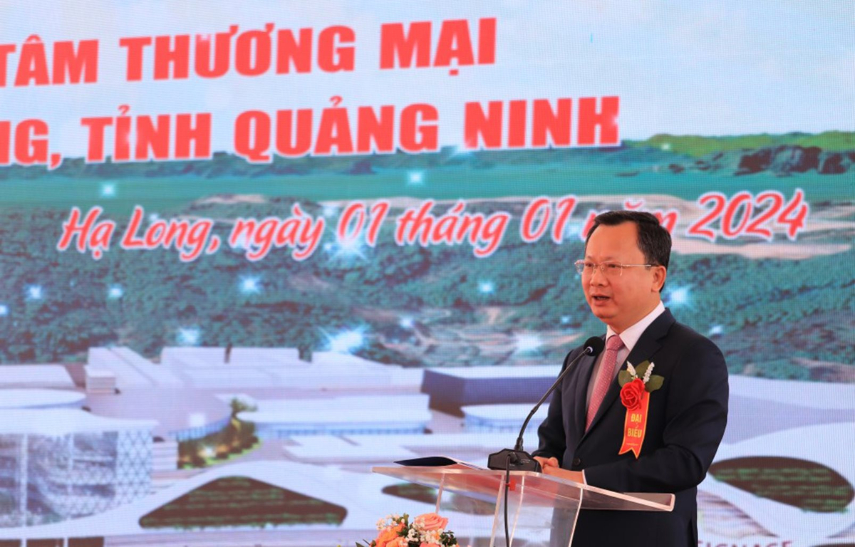 Ông Cao Tường Huy Chủ tịch UBND tỉnh Quảng Ninh phát biểu tại buổi lễ