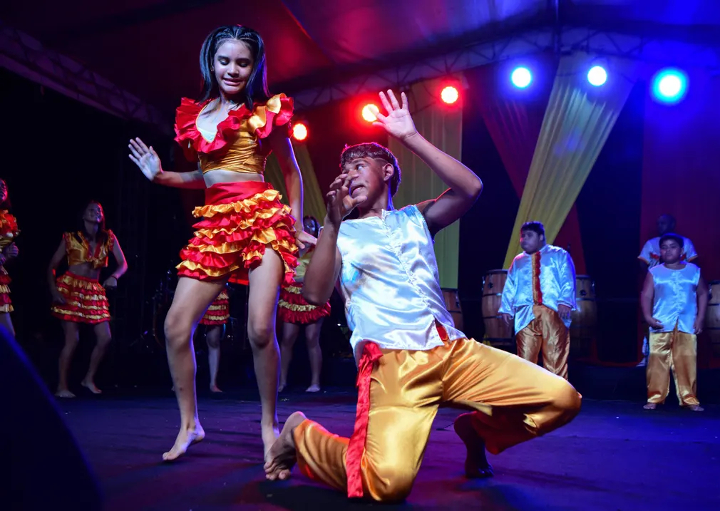Các vũ công biểu diễn trong lễ hội Kamba Kua của người Afro - Paraguay ở Fernando de la Mora (Paraguay). (Ảnh: Norberto Duarte/AFP/Getty Images)
