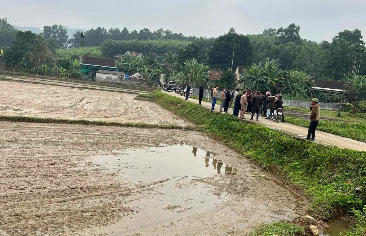 Hiện trường nơi xảy ra án mạng tại xã Đồng Thành, huyện Yên Thành, tỉnh Nghệ An. (Ảnh: NA)    