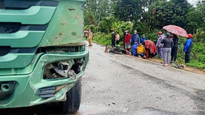 Hiện trường vụ tai nạn tại huyện Sơn Động