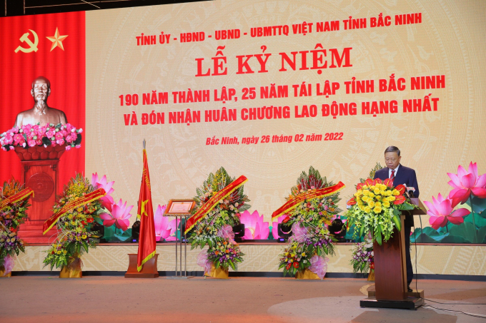 Đại tướng Tô Lâm, Uỷ viên Bộ Chính trị, Bộ trưởng Bộ Công an phát biểu chỉ đạo.
