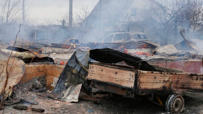 Thành phố Melitopol của Ukraine đã bị chiếm đóng bởi quân đội Nga | Ảnh: AP/Marca