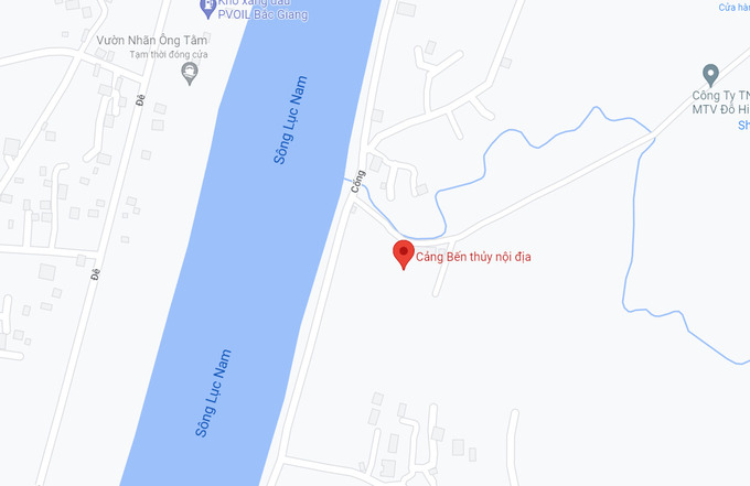 Khu vực nghiên cứu lập quy hoạch thuộc địa giới hành chính của xã Yên Sơn, huyện Lục Nam. Ảnh Google Maps