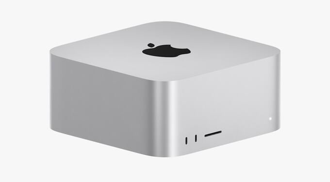 Mac Studio là một trong những máy tính nhỏ gọn nhất của Apple, với chiều dày 9,5cm, dài và rộng 19,7cm. Ảnh Internet