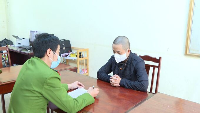 Cơ quan Cảnh sát điều tra Công an huyện Văn Giang đã tạm giữ Phong về hành vi Cố ý làm hư hỏng tài sản và xử lý theo quy định. Ảnh CAHY