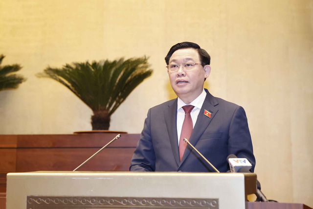 Chủ tịch Quốc hội Vương Đình Huệ: Hạn chế tối đa tình trạng 'luật khung, luật ống' - Ảnh: VGP/Lê Sơn
