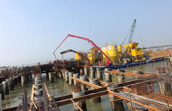 Băng Dương E&C triển khai Gói F Thi công cầu cảng của dự án khu phức hợp hoá dầu Long Sơn