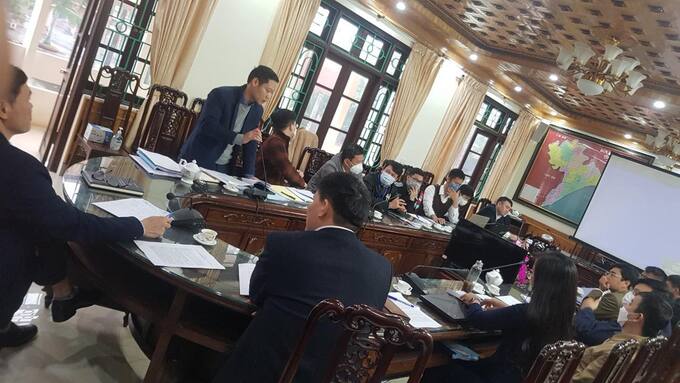 Hội nghị đối thoại tại UBND huyện Nghĩa Hưng