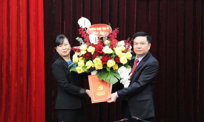 Bí thư Tỉnh ủy Bắc Ninh Đào Hồng Lan trao Quyết định, tặng hoa chúc mừng đồng chí