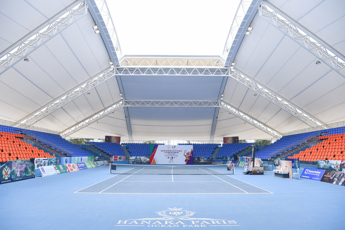 Tổ hợp sân tennis Hanaka hiện đại phục vụ SEA Games 31 ở Bắc Ninh.