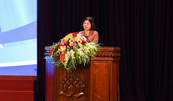 Chủ tịch UBND tỉnh Bắc Ninh Nguyễn Hương Giang phát biểu kết luận hội nghị.