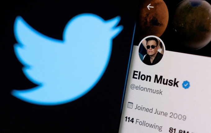 Tỷ phú công nghệ Elon Musk đã chính thức mua lại mạng xã hội Twitter với mức 44 tỷ USD. Ảnh Reuters