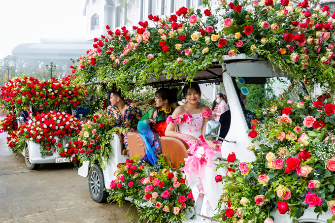 Màn diễu hành xe hoa hồng