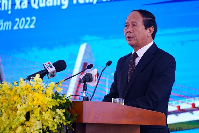 Phó Thủ tướng Lê Văn Thành phát biểu tại lễ khởi công công trình