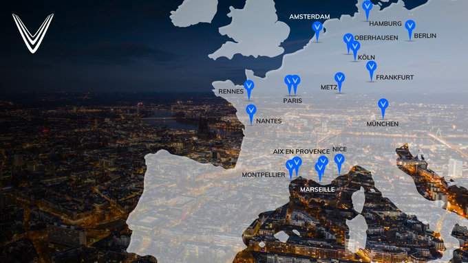 VinFast có kế hoạch mở ít nhất 25 VinFast Store tại Đức, 20 tại Pháp và 5 tại Hà Lan