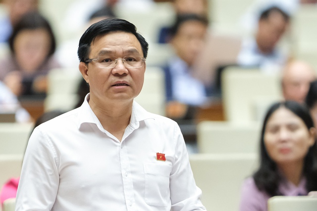 Tổng Giám đốc Tập đoàn Dầu khí Việt Nam Lê Mạnh Hùng phát biểu tại phiên thảo luận - Ảnh: VGP/L.S