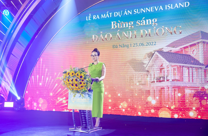 Bà Nguyễn Ngọc Thúy Linh, Tổng Giám đốc Sun Property phát biểu tại sự kiện