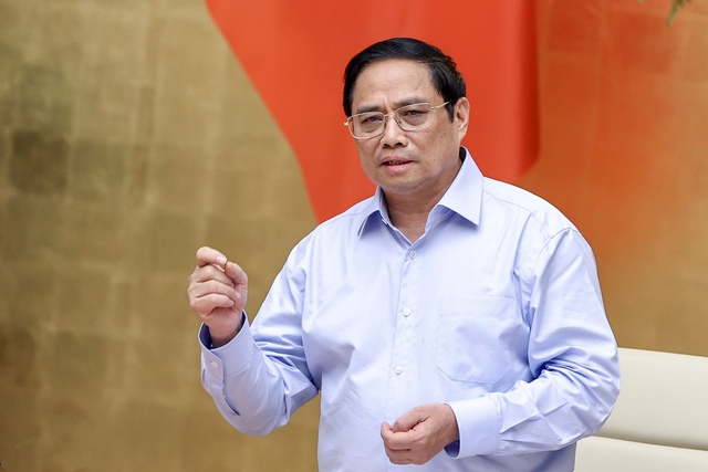 Thủ tướng Phạm Minh Chính yêu cầu các bộ, ngành, địa phương tiếp tục rà soát, làm tốt công tác chuẩn bị đầu tư - Ảnh: VGP/Nhật Bắc