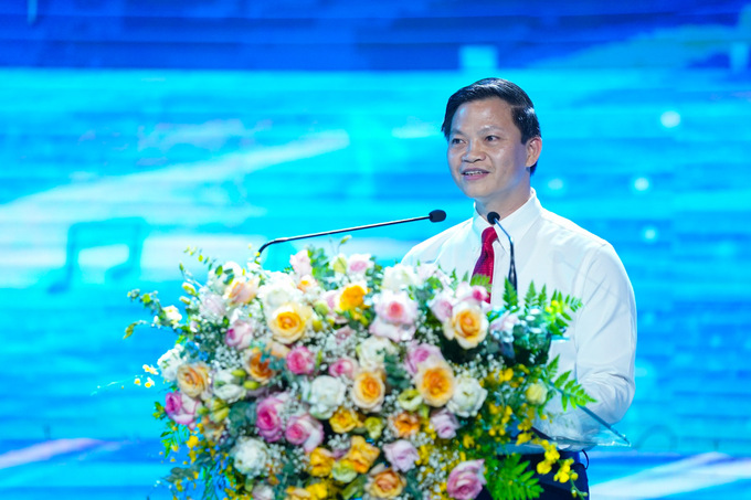 Phó Chủ tịch Thường trực UBND tỉnh Bắc Ninh Vương Quốc Tuấn phát biểu tại Lễ khai mạc.